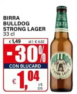 Il Gigante BIRRA BULLDOG STRONG LAGER offerta