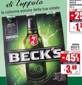 Il Gigante Birra Beck's offerta