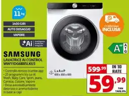 Comet SAMSUNG LAVATRICE AI CONTROL offerta