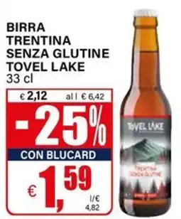 Il Gigante Birra Trentina Senza Glutine Tovel Lake offerta