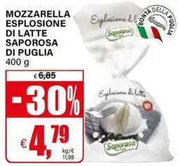 Il Gigante Mozzarella esplosione di latte saporosa di Puglia offerta