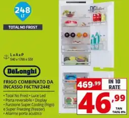 Comet DeLonghi Frigo Combinato Da Incasso F6CTNF244E offerta