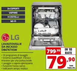 Comet LG LAVASTOVIGLIE DA INCASSO DB476TXSW offerta