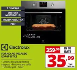 Comet Electrolux forno ad incasso EOF4P46TX2 offerta