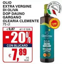 Il Gigante Olio extra vergine di oliva DOP Dauno Gargano Olearia Clemente offerta