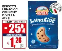 Il Gigante Biscotti Lunacioc Crunchy Divella offerta