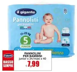 Il Gigante il gigante Pannolini per bambini offerta