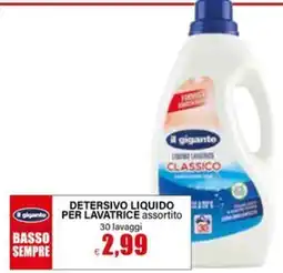 Il Gigante il gigante Detersivo liquido per lavatrice classico offerta