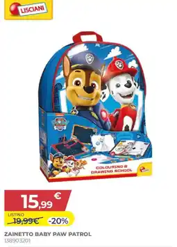 Toys Center ZAINETTO BABY PAW PATROL offerta