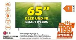 Expert LG TV OLED 65" UHD 4K OLED65B56LA offerta