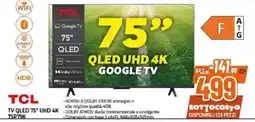 Expert TCL TV QLED 75" UHD 4K offerta