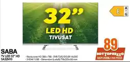 Expert SABA TV LED 32" HD offerta