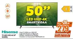 Expert Hisense TV LED UHD 4K 50" 50A69Q offerta