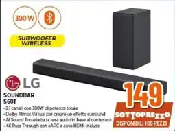 Expert LG SOUND BAR S60T offerta