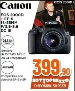 Expert Canon EOS 2000D offerta
