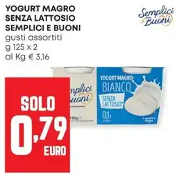 Panorama Yogurt magro bianco senza lattosio offerta