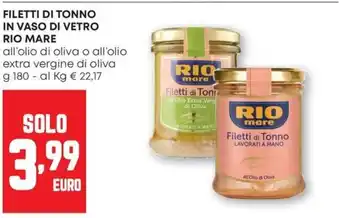Pam Filetti di Tonno RIO mare offerta