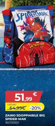 Toys Center Zaino sdoppiabile big spider-man offerta
