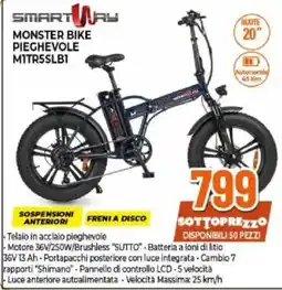 Expert SMARTWAY MONSTER BIKE PIEGHEVOLE MTR5SLB1 offerta