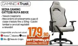 Expert GAMINGXTrust SEDIA GAMING GXT723B RUYA BEIGE offerta
