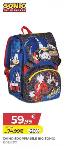 Toys Center ZAINO SDOPPIABILE BIG SONIC offerta