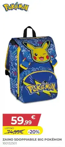 Toys Center ZAINO SDOPPIABILE BIG POKÉMON offerta
