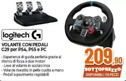 Expert Logitech volante con pedali G29 per PS4, PS5 e PC offerta