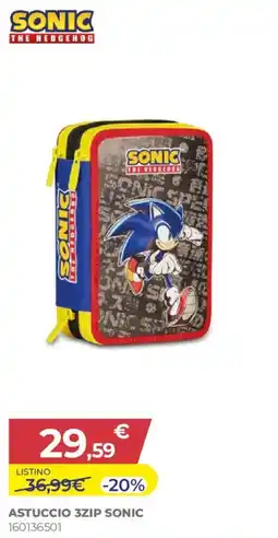 Toys Center ASTUCCIO 3ZIP SONIC offerta