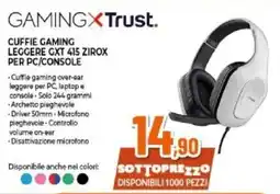 Expert Cuffie Gaming Leggere GXT 415 Zirox per PC/Console offerta