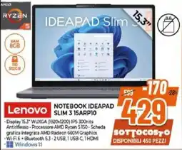 Expert Lenovo NOTEBOOK IDEAPAD SLIM 3 15ARP10 offerta