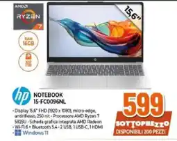 Expert hp NOTEBOOK 15-FC0096NL offerta