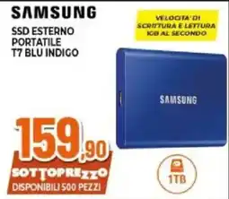 Expert SSD ESTERNO PORTATILE T7 BLU INDIGO offerta
