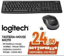 Expert logitech TASTIERA+MOUSE MK270 offerta