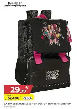 Toys Center ZAINO ESTENSIBILE K POP DEMON HUNTERS ENERGY offerta
