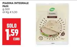 Panorama Piadina integrale Pam offerta