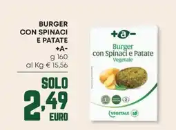 Pam Burger con Spinaci e Patate +A- offerta