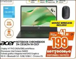 Expert acer NOTEBOOK CHROMEBOOK 314 CBOA314-1H-C5GY offerta