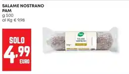 Panorama Salame nostrano Pam offerta