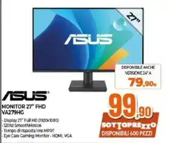 Expert ASUS MONITOR 27" FHD VA279HG offerta