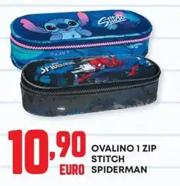 Panorama OVALINO 1 ZIP STITCH SPIDERMAN offerta