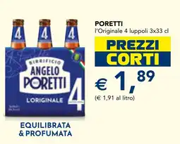 Esselunga Birra Poretti L'Originale 4 luppoli offerta
