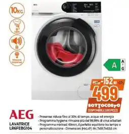 Expert AEG LAVATRICE LR6FEBG104 offerta