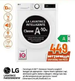Expert Lavatrice LG F4R3010NSWW offerta