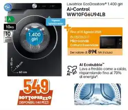 Expert Lavatrice EcoDosatore Ai-Control offerta