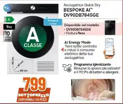 Expert Asciugatrice Quick Dry BESPOKE AI™ offerta