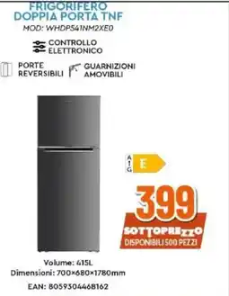 Expert FRIGORIFERO DOPPIA PORTA TNF offerta