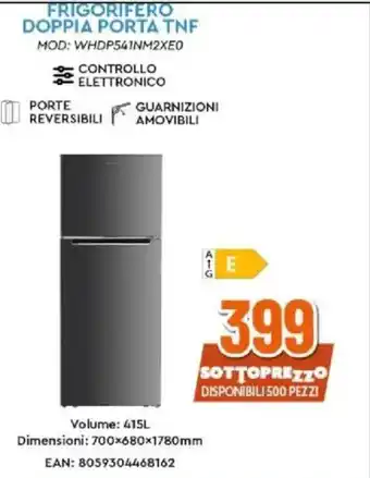 Expert FRIGORIFERO DOPPIA PORTA TNF offerta
