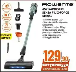 Expert Rowenta Aspirapolvere Senza Fili X-FORCE RH1833 offerta