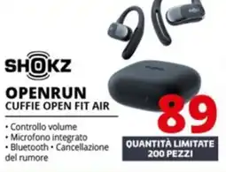 Comet Shokz openrun cuffie open fit air offerta