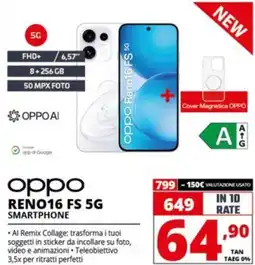 Comet Oppo reno16 FS 5G smartphone offerta
